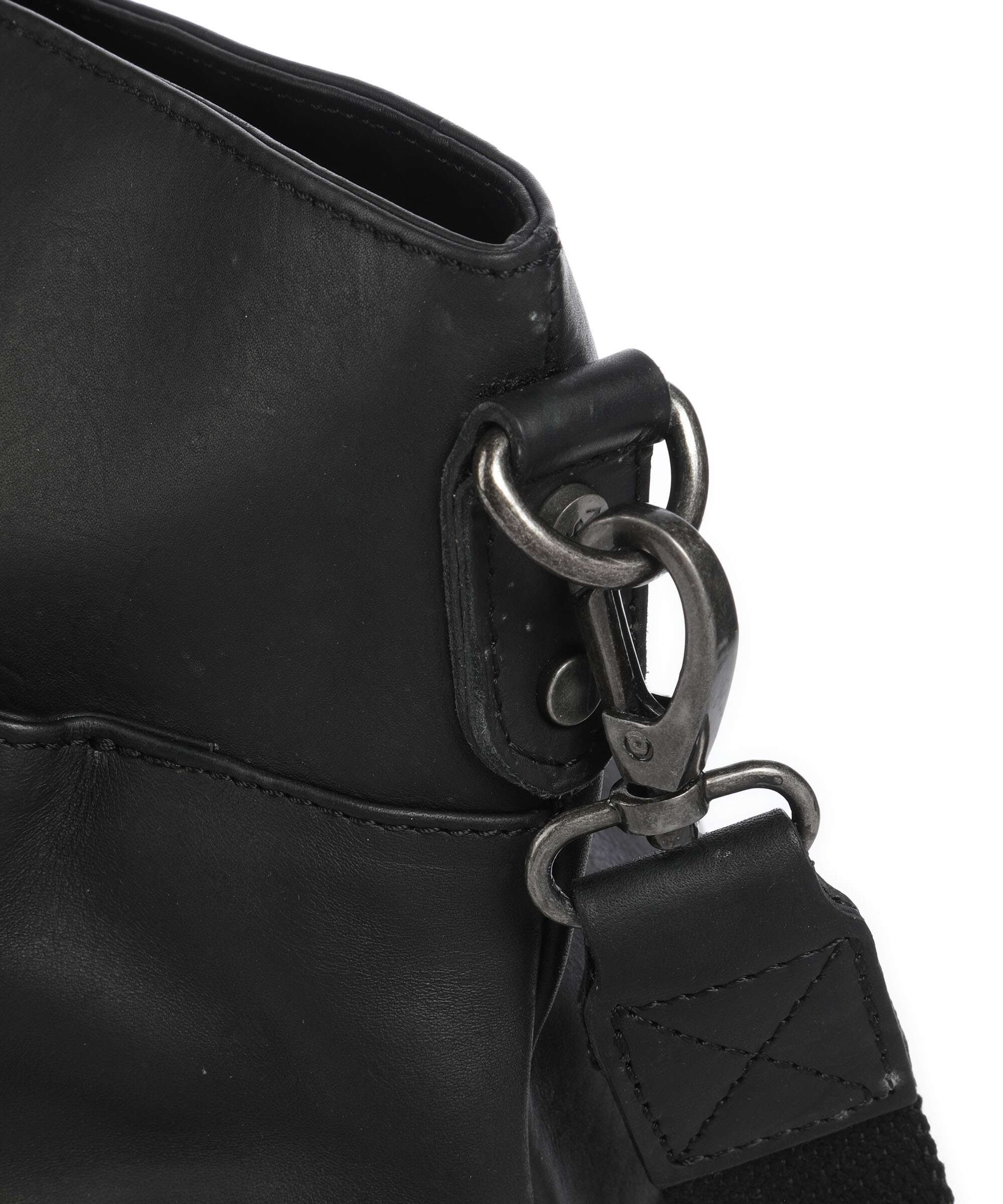 The Chesterfield Brand Cow Wax Pull Up Mark Weekend bag black