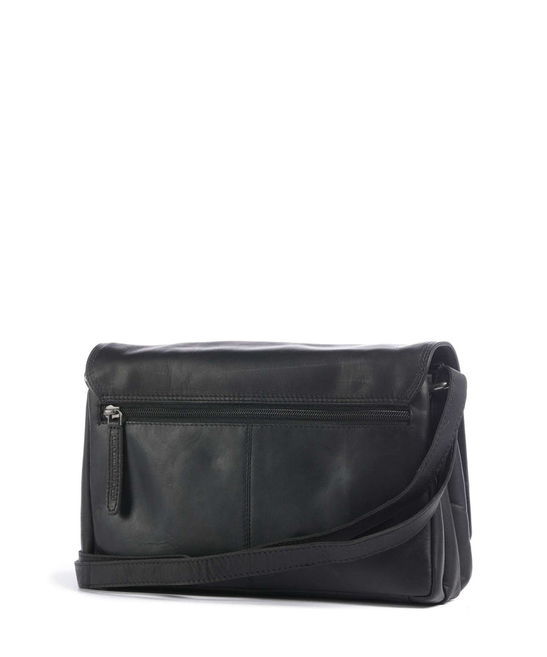 The Chesterfield Brand Wax Pull Up Cow Laverton Crossbody bag black