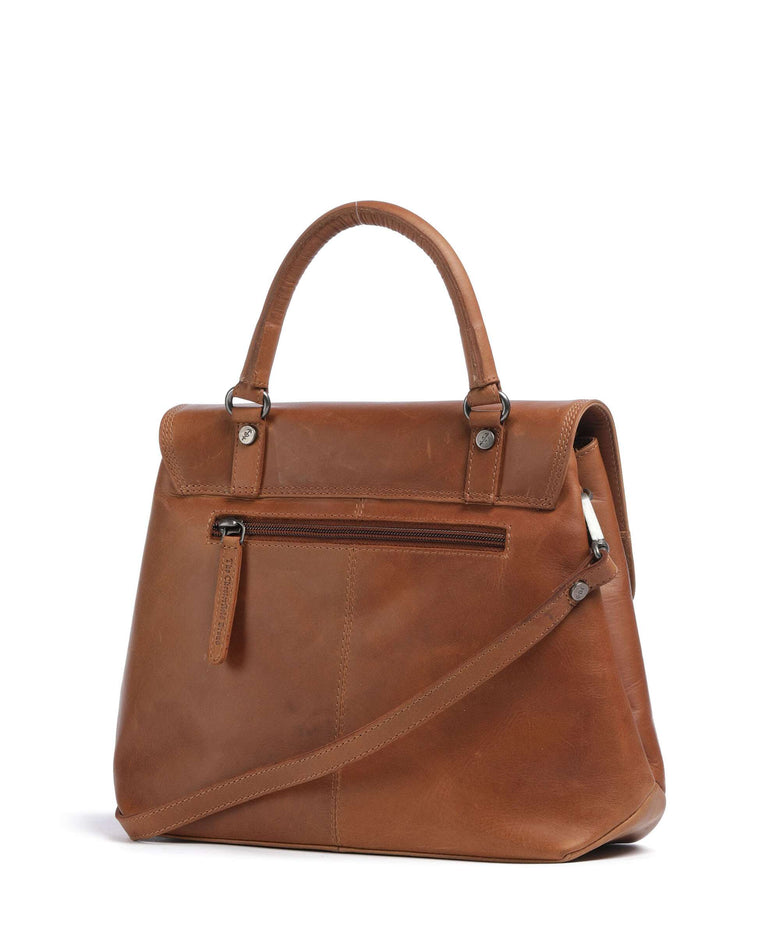 The Chesterfield Brand Wax Pull Up Cow Angera Handbag cognac