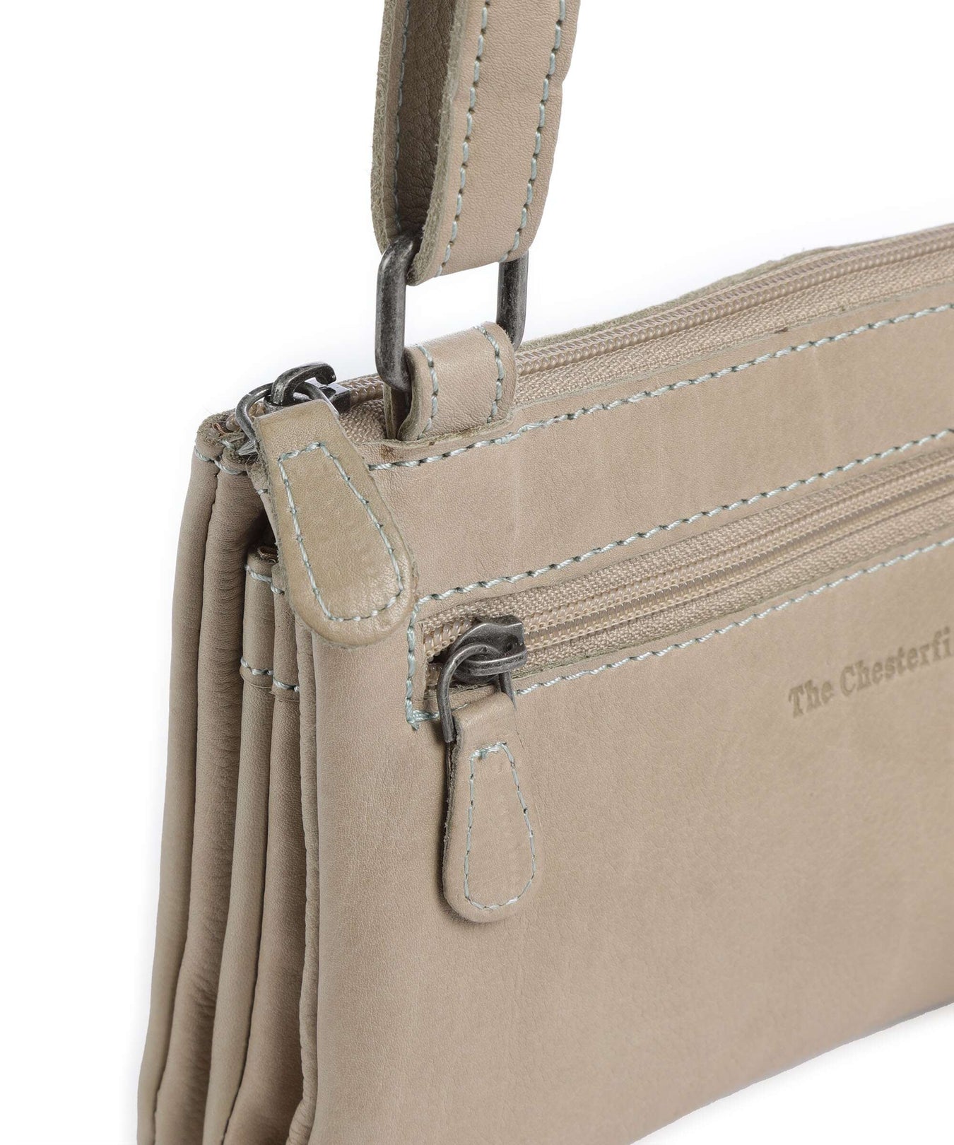 The Chesterfield Brand Washed Waxed Cow Osaka Crossbody bag ocean blue