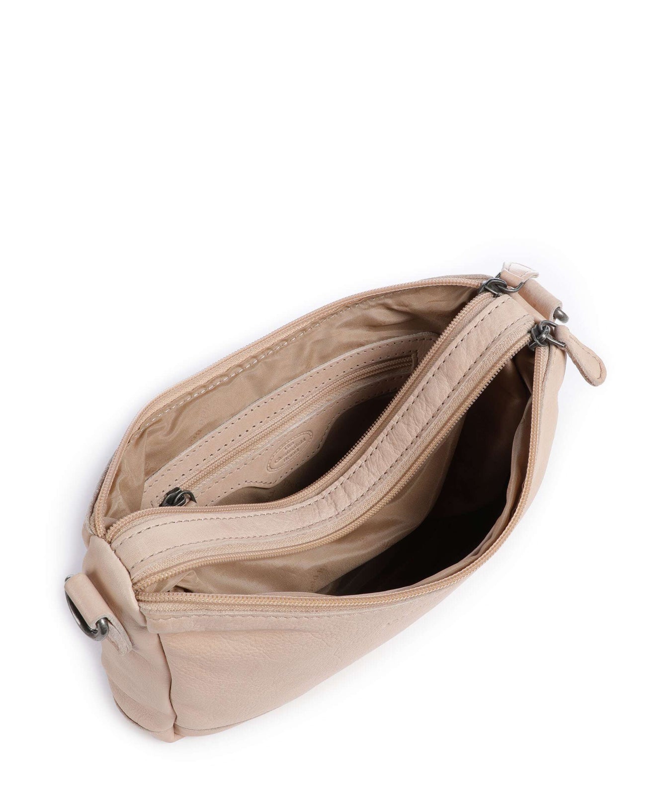 The Chesterfield Brand Washed Waxed Cow Irving Shoulder bag beige