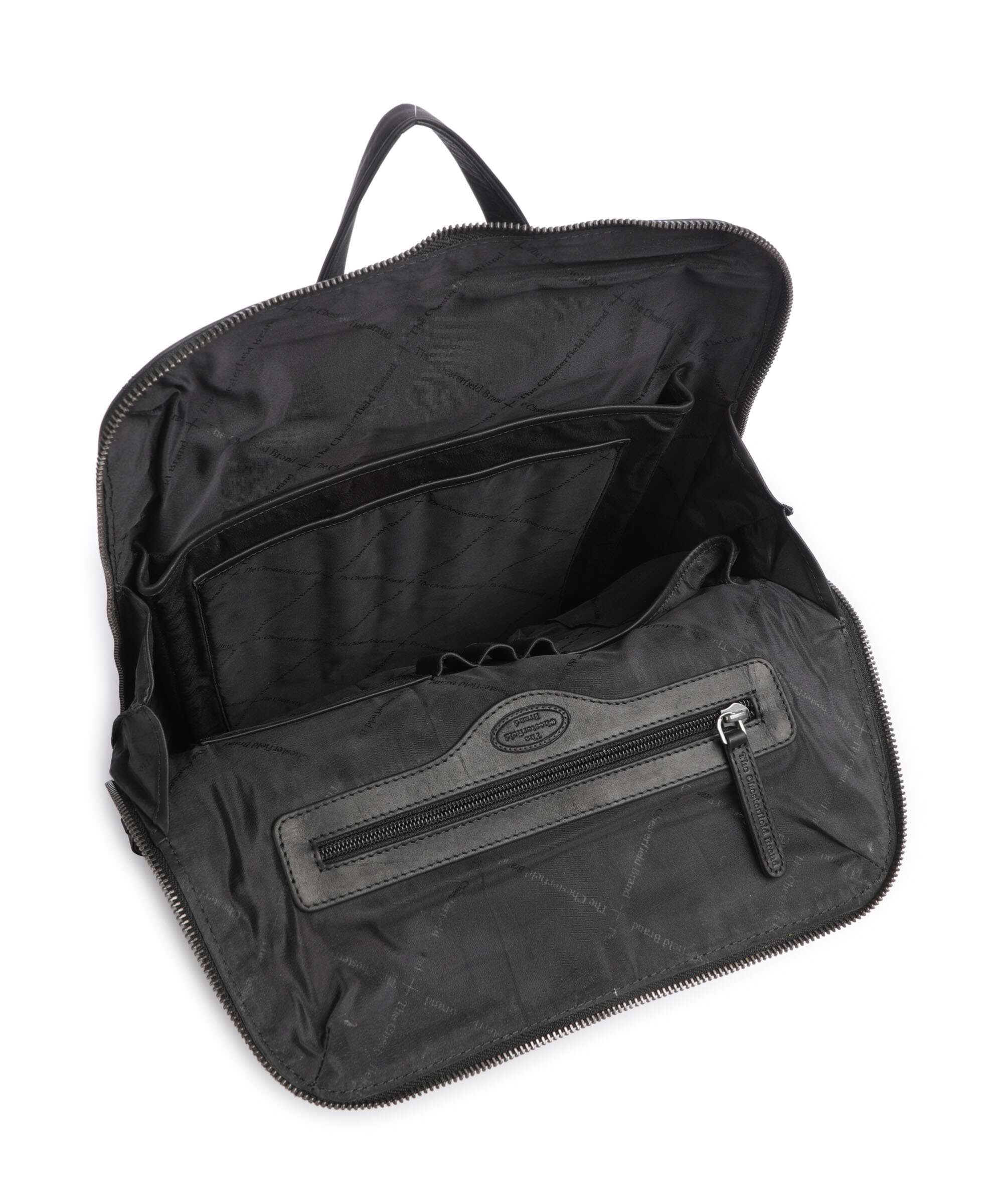 The Chesterfield Brand Wax Pull Up Cow Filmore Backpack black