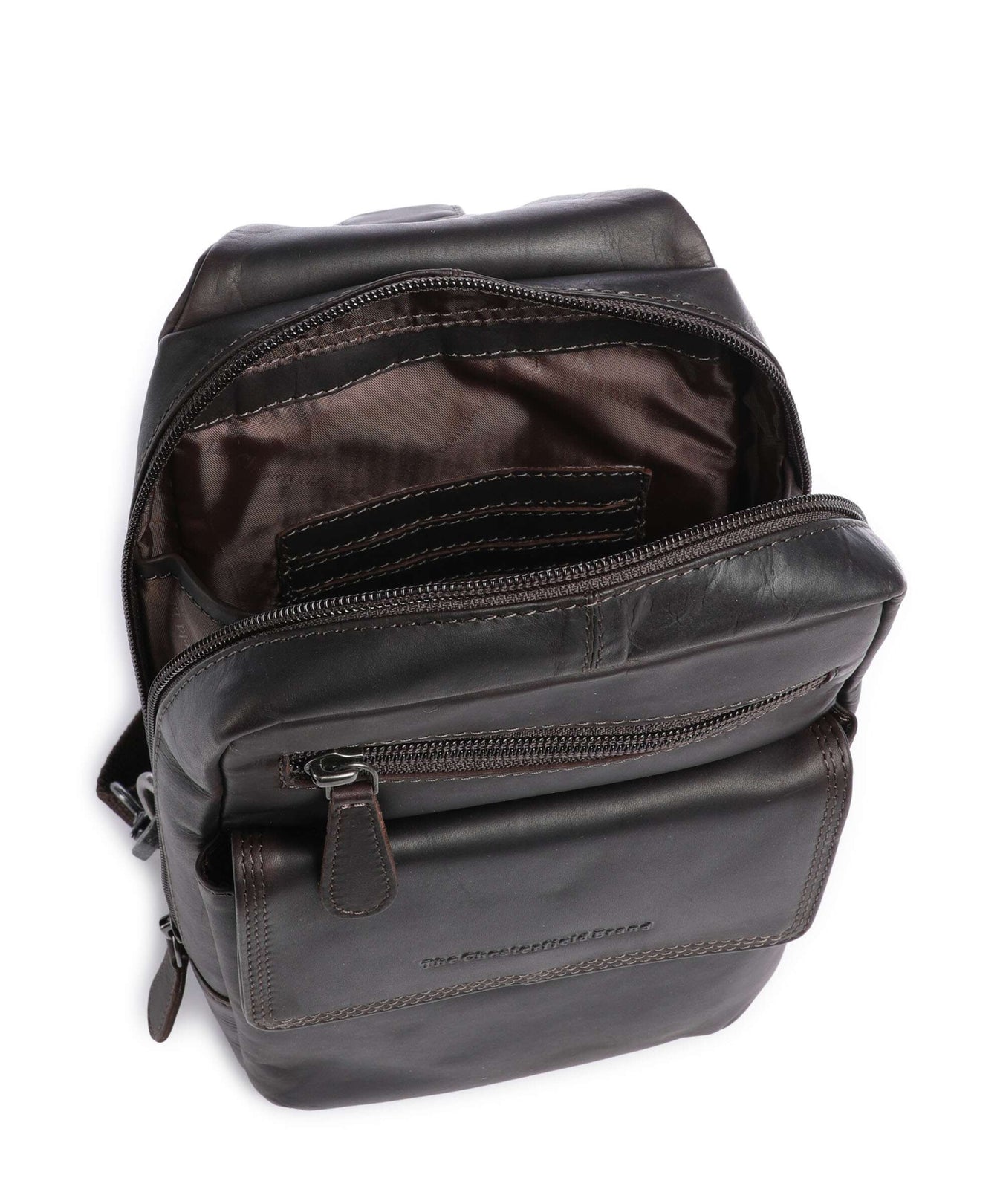 The Chesterfield Brand Wax Pull Up Cow Turelle Sling bag brown