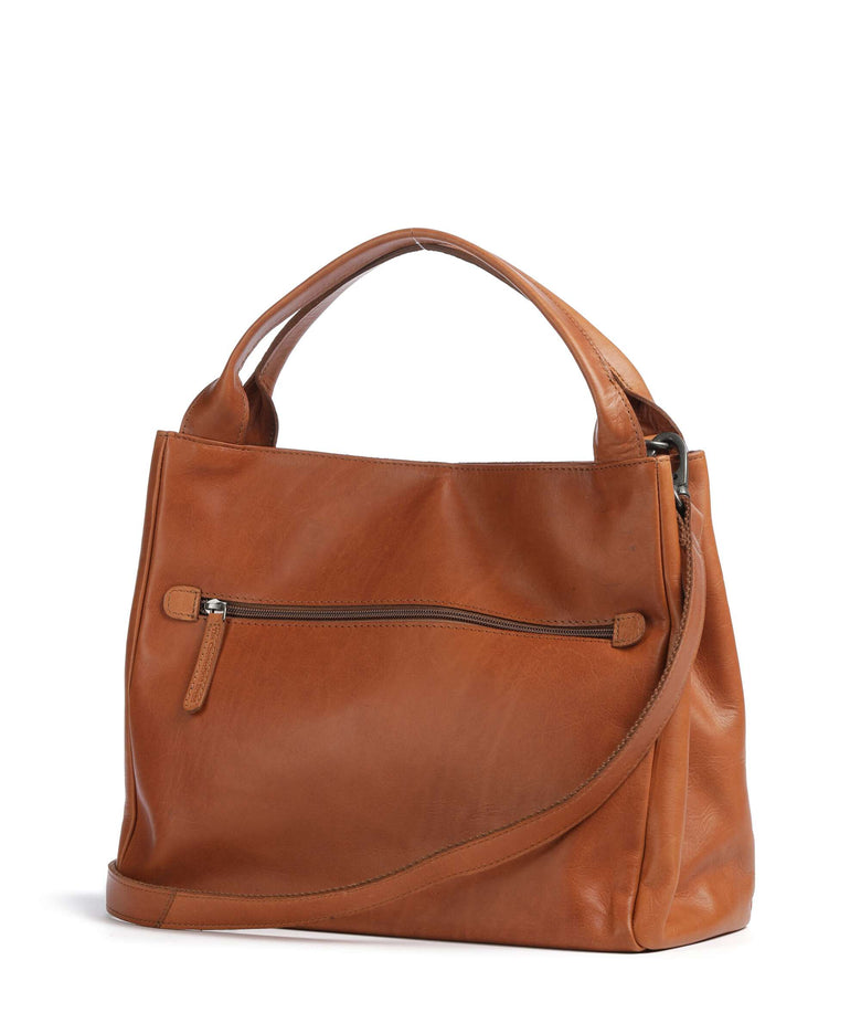 The Chesterfield Brand Wax Pull Up Cow Fioline Handbag cognac