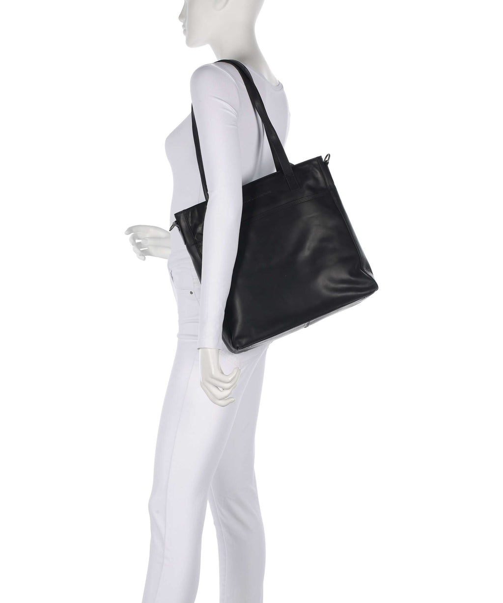 The Chesterfield Brand Wax Pull Up Cow Mosel Tote bag black