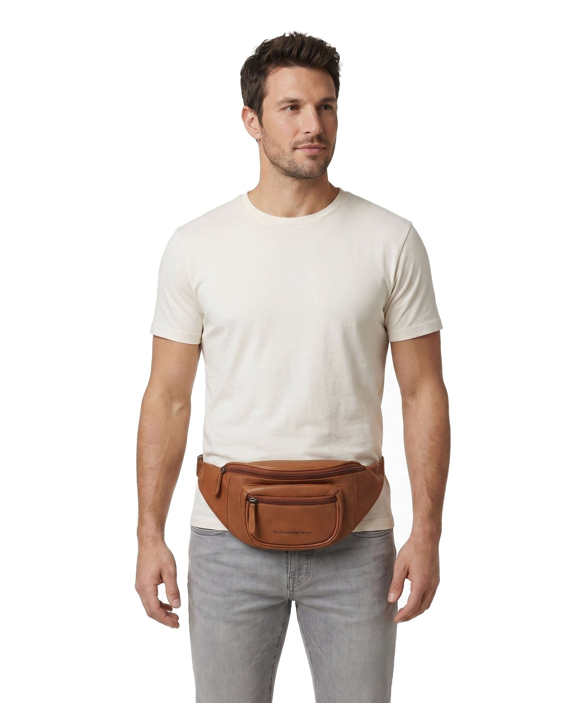 The Chesterfield Brand Wax Pull Up Cow Vernio Belt bag cognac