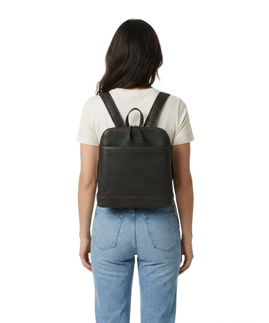 The Chesterfield Brand Wax Pull Up Cow Tigris Backpack brown