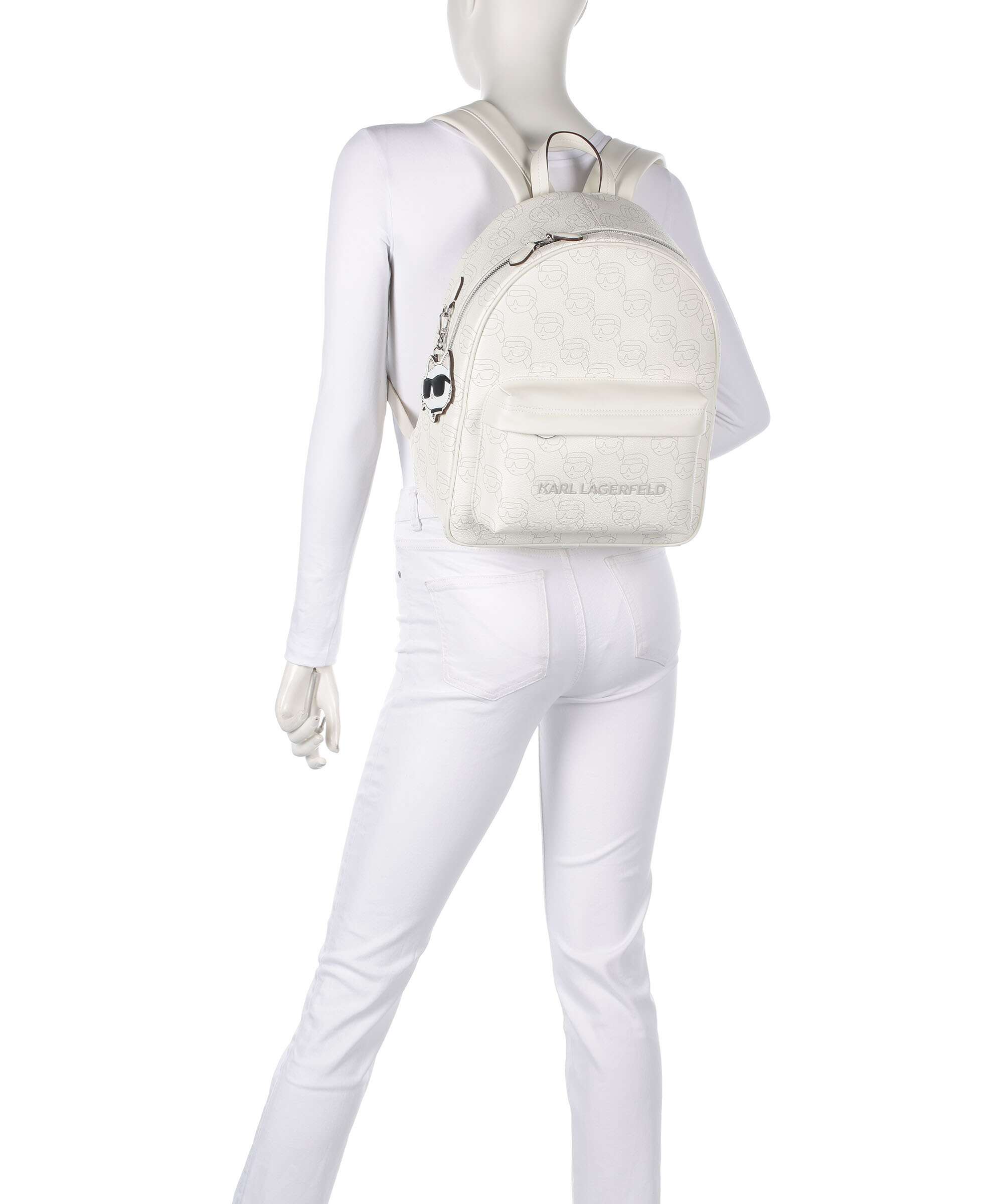 Karl Lagerfeld Ikon Mono Backpack offwhite