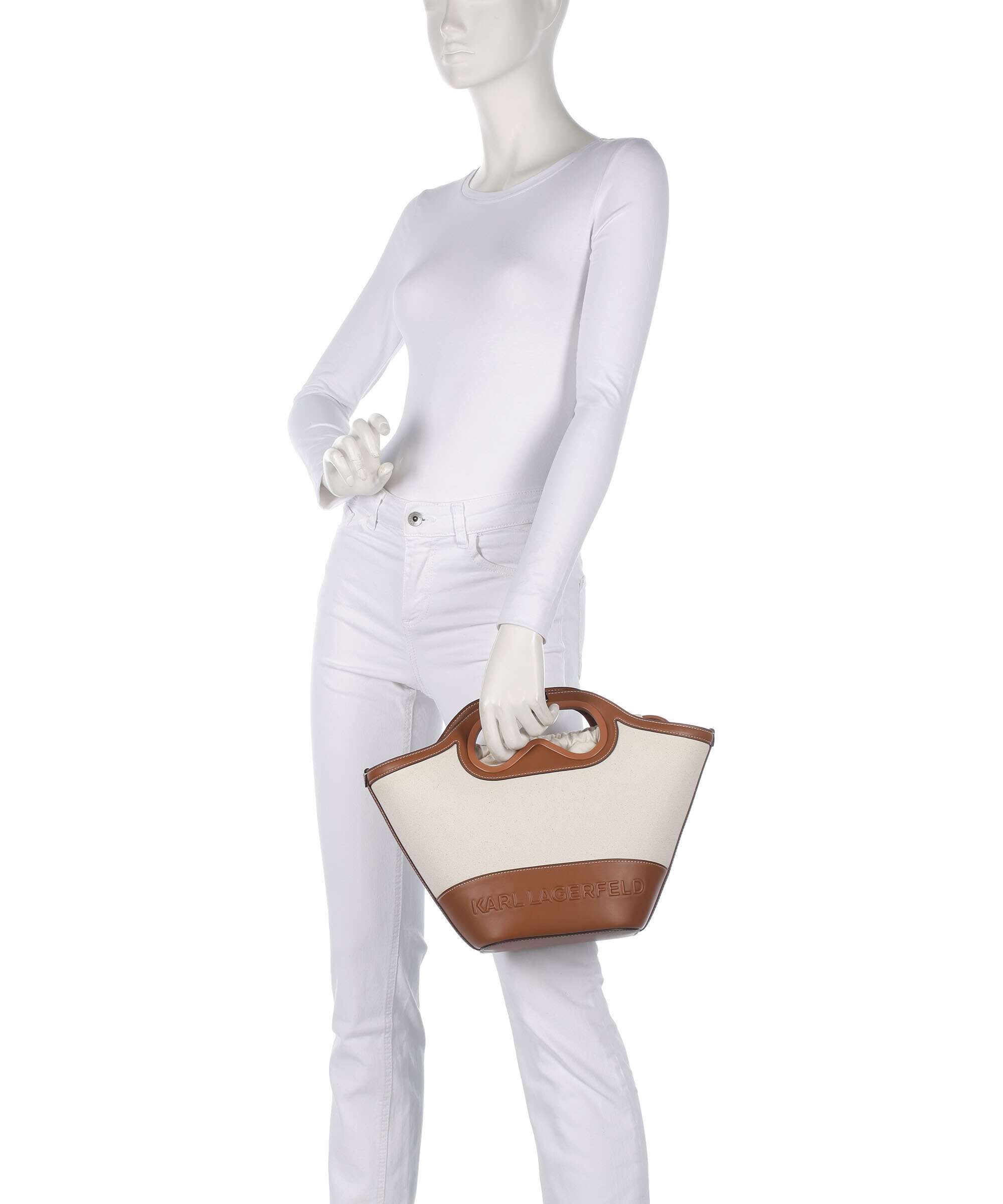 Karl Lagerfeld K/Aviator Crossbody bag natural canvas/tan