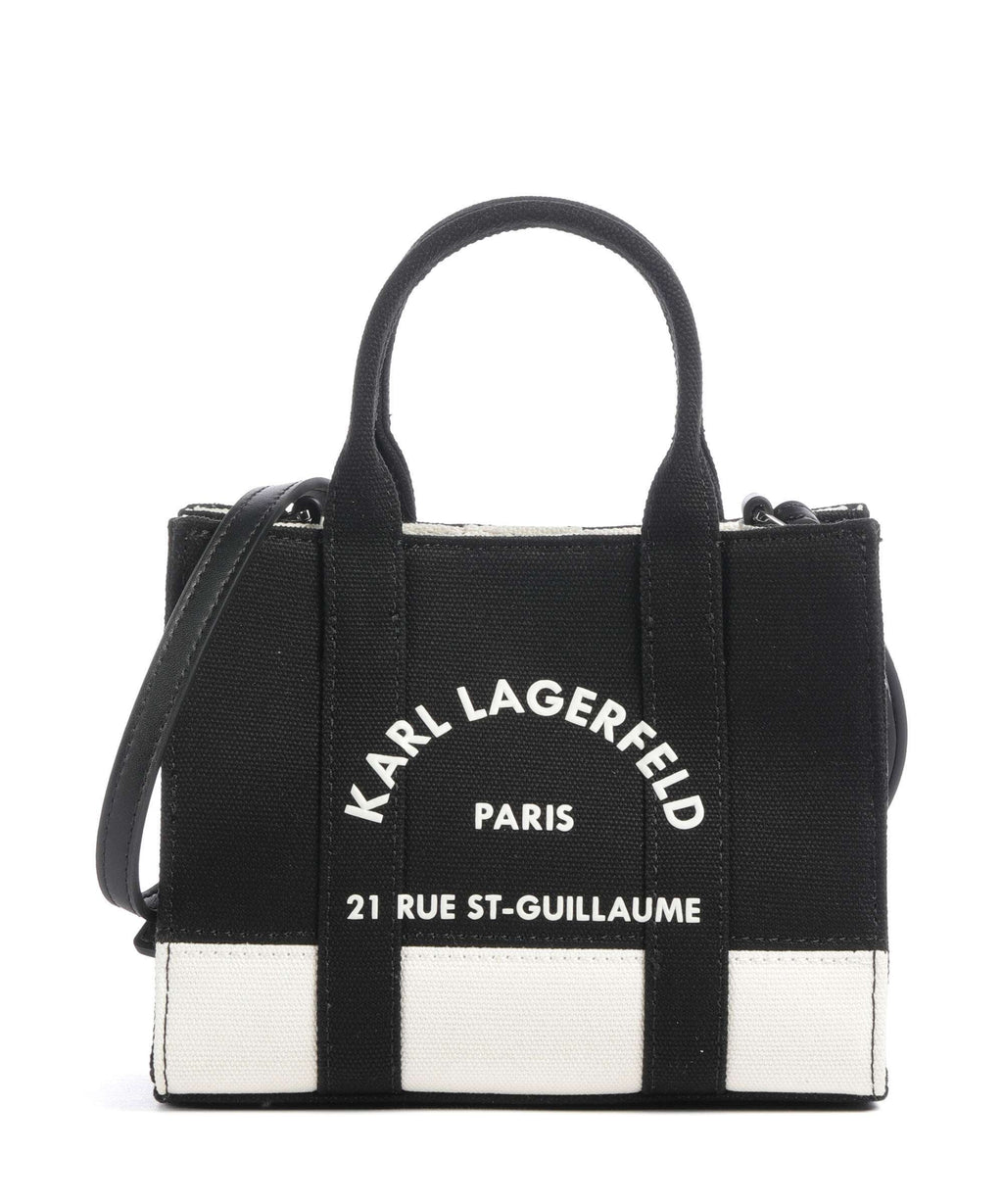 Karl Lagerfeld K/Rue St Guillaume Medium Handbag cannoli cream/black