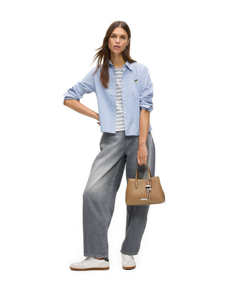 Karl Lagerfeld Ikon Small Handbag mushroom brown