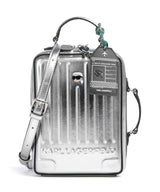 Karl Lagerfeld Ikon Suitcase Taška cez rameno silver