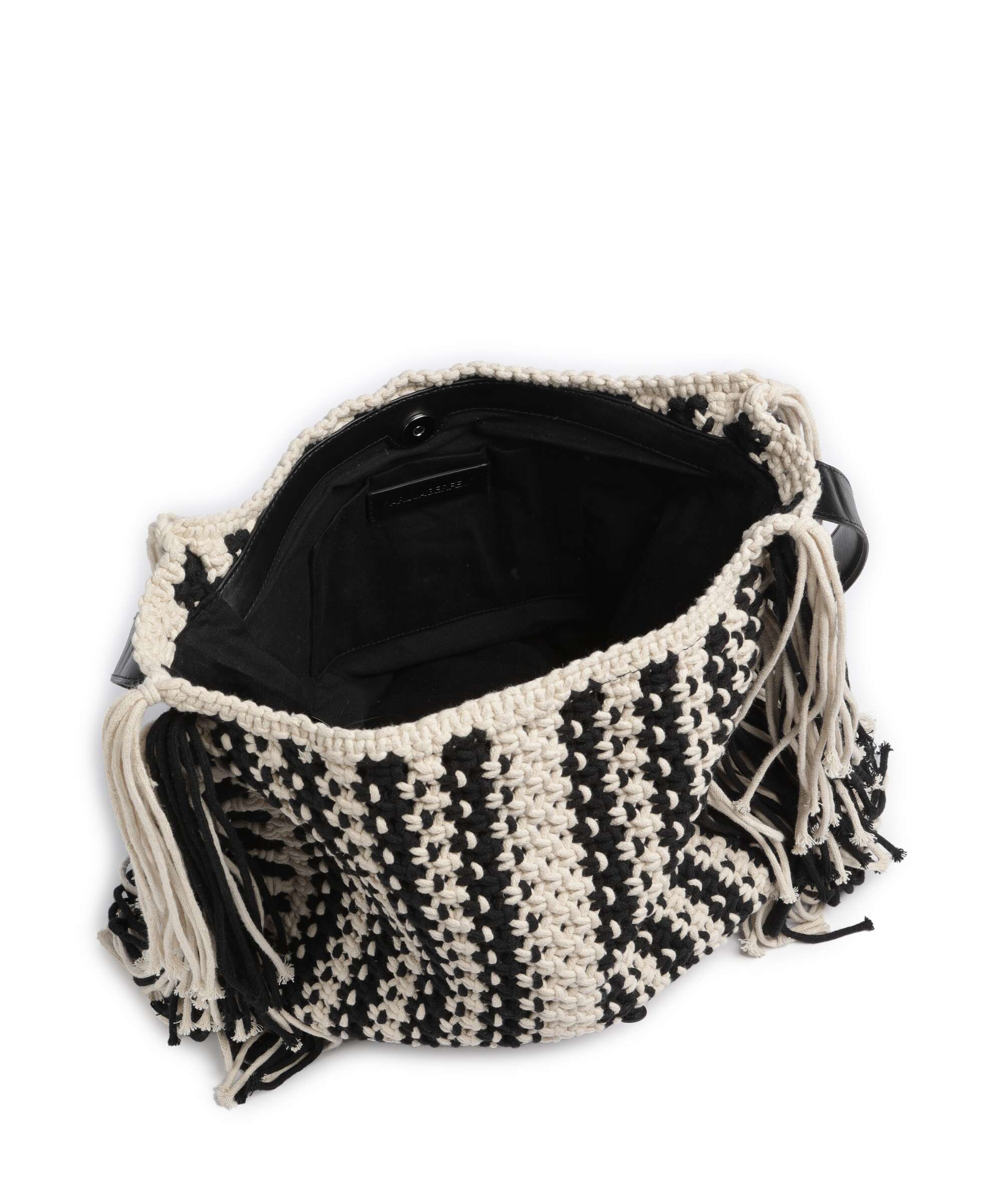 Karl Lagerfeld K/Autograph Hobo bag black/white