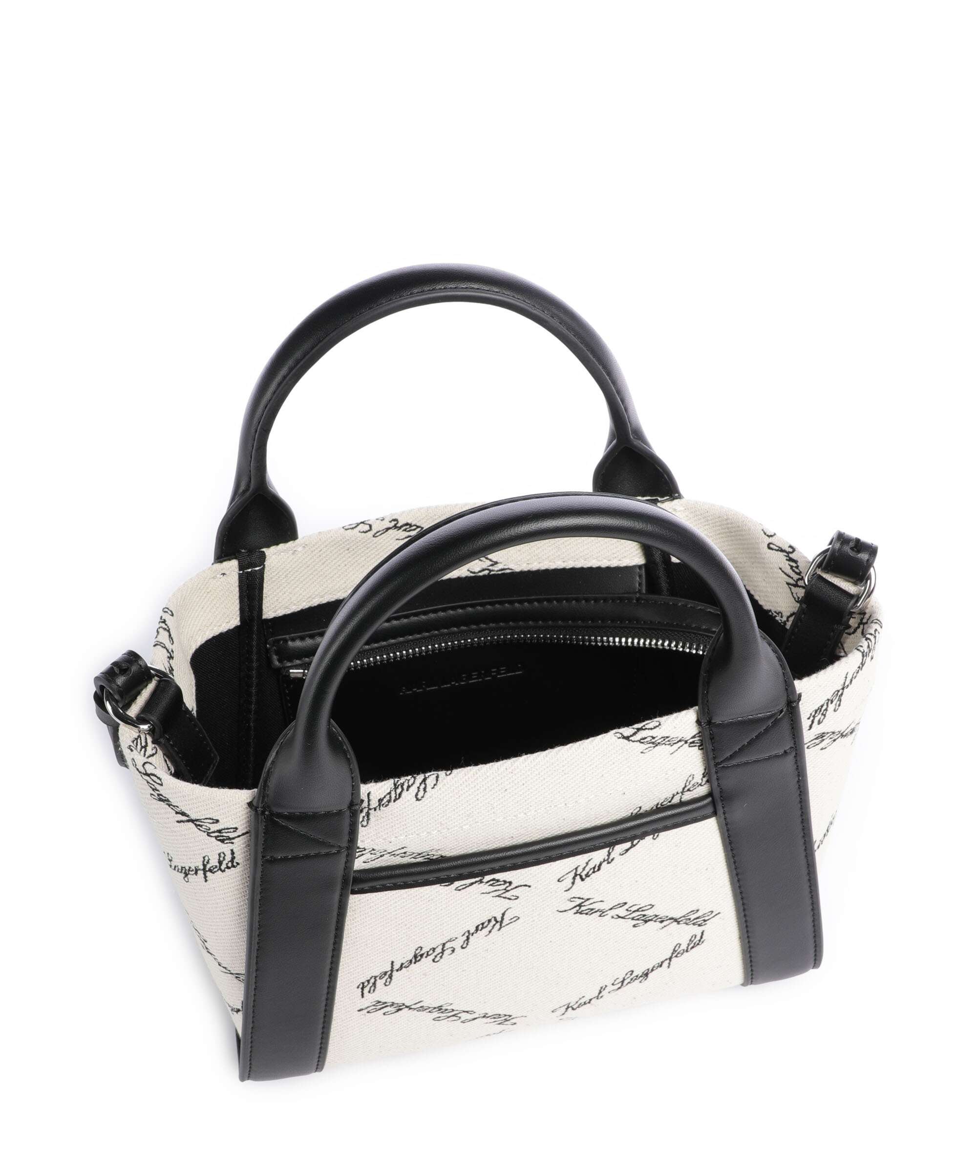 Karl Lagerfeld K/Ville Small Handbag natural canvas/black